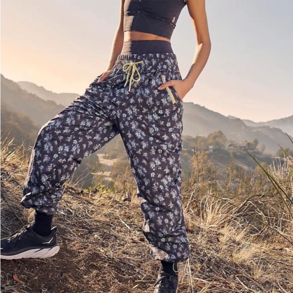 Free People Floral Drawstring Jogger Pants